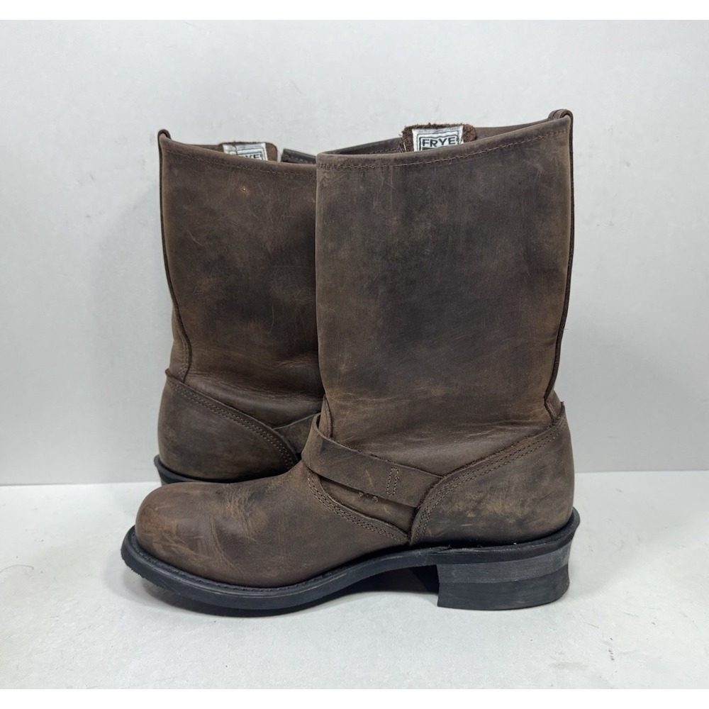 Frye 77400 Engineer 12R Womens Size 9.5 M Riding Leather Boots Made In USA Brown - Picture 5 of 9